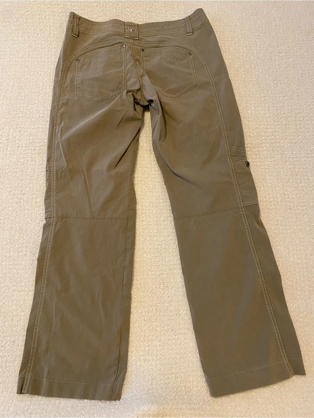 Kuhl Women's Lightweight Hiking Cargo Pants, Size 4 Regular, Olive Green